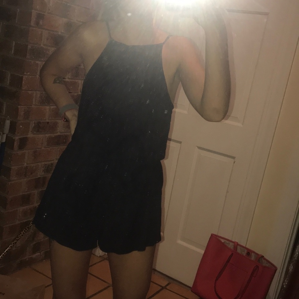 Navy blue romper